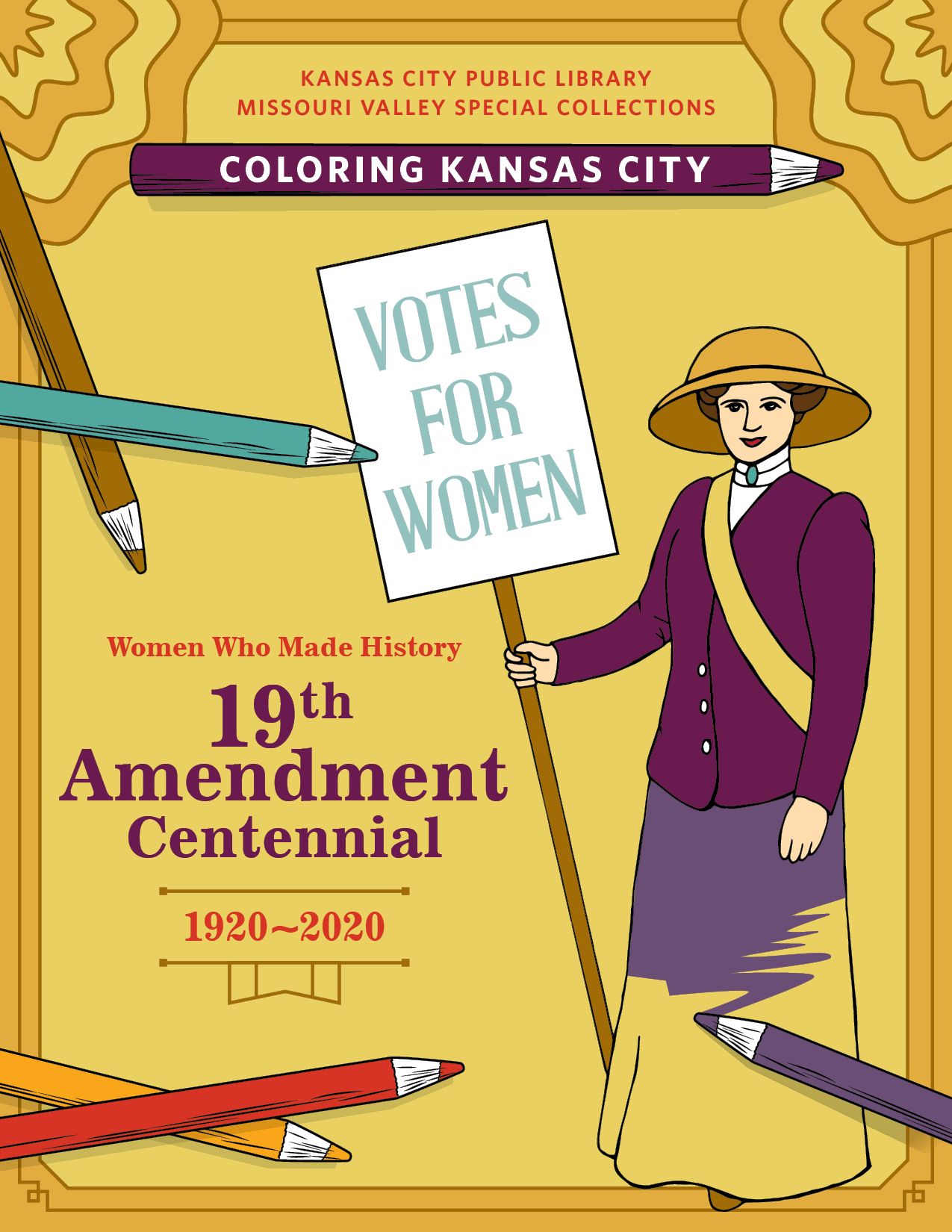 Suffrage coloring book cover