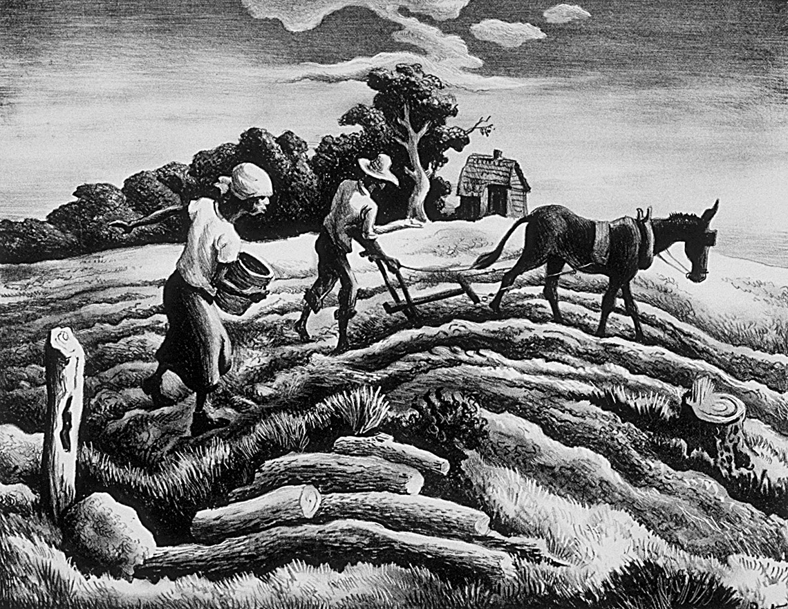 Beonton lithograph: Planting (Spring Plowing)