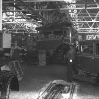 Workers at automobile plant