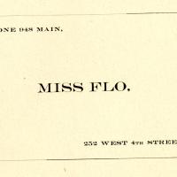City Directory Contact Information for Miss Flo.