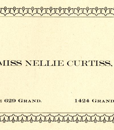 City Directory Contact Information for Miss Nellie Curtiss